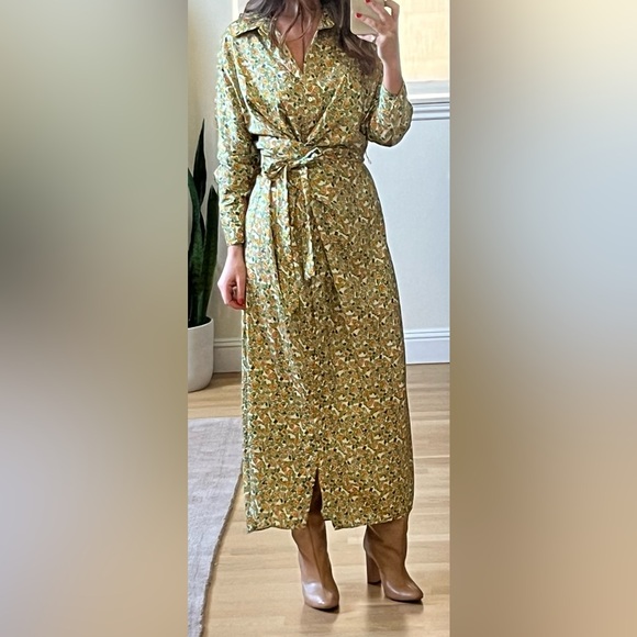 Zara Kimono-Style Silk Floral Wrap dress - Picture 1 of 4